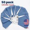 [50 PACK] Light Blue Cotton Double Layer Mask