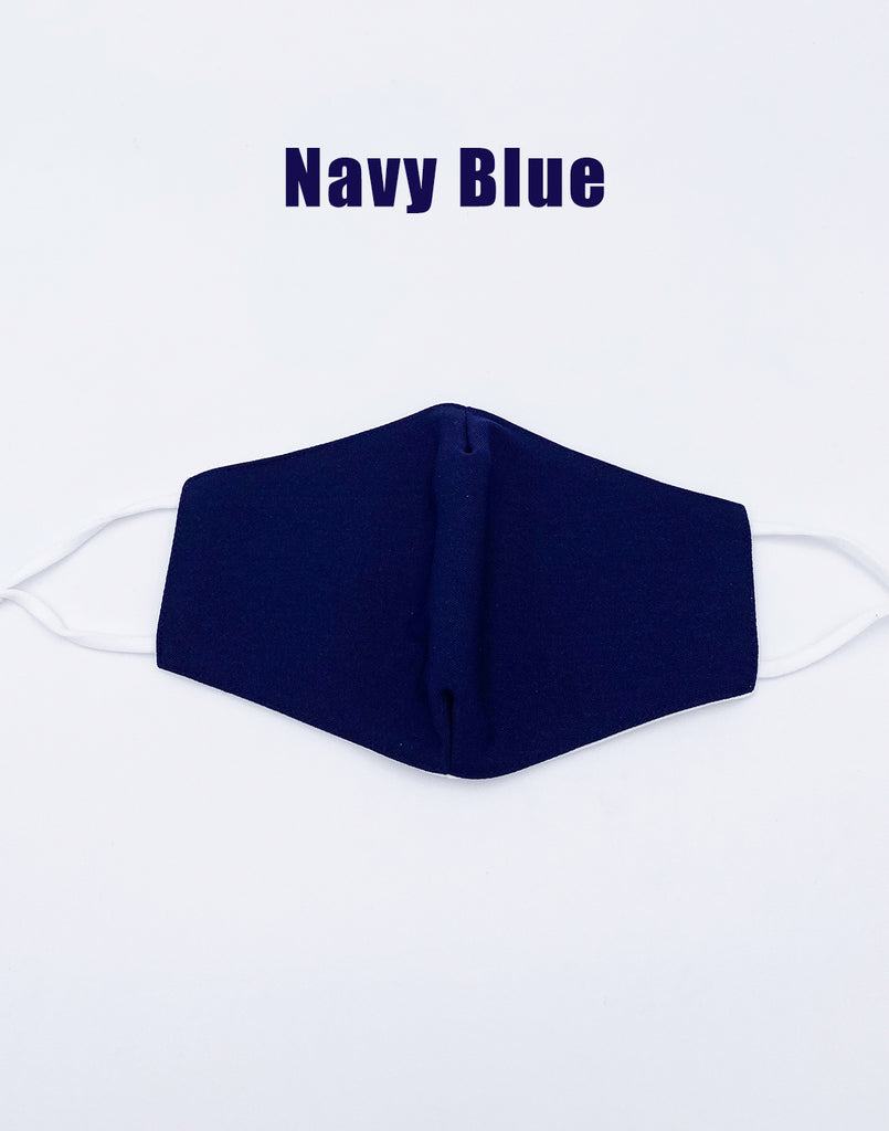 Navy Blue Cotton Double Layer Mask