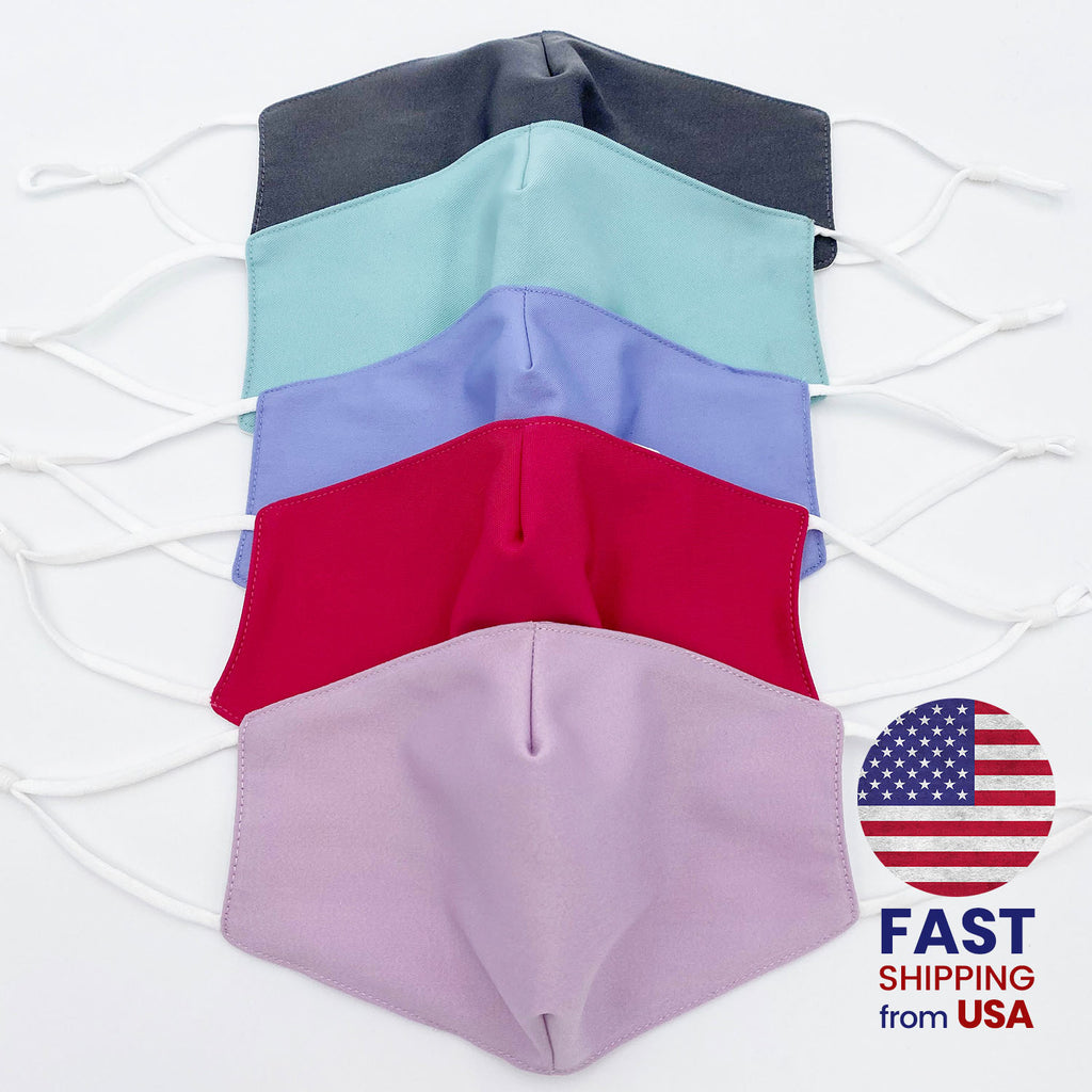 Solid Color Cotton Double Layer Mask