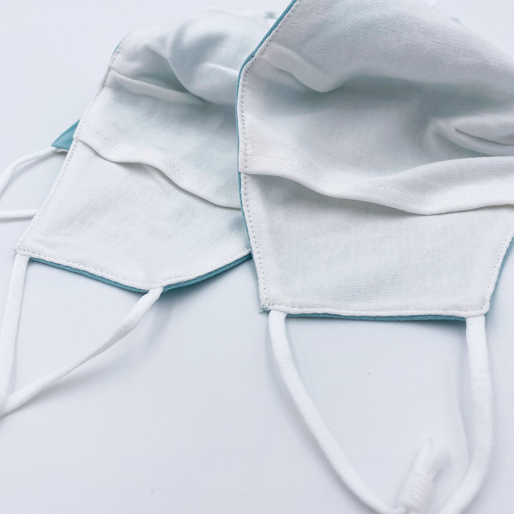 [50 PACK] Robins Egg Blue Cotton Double Layer Mask