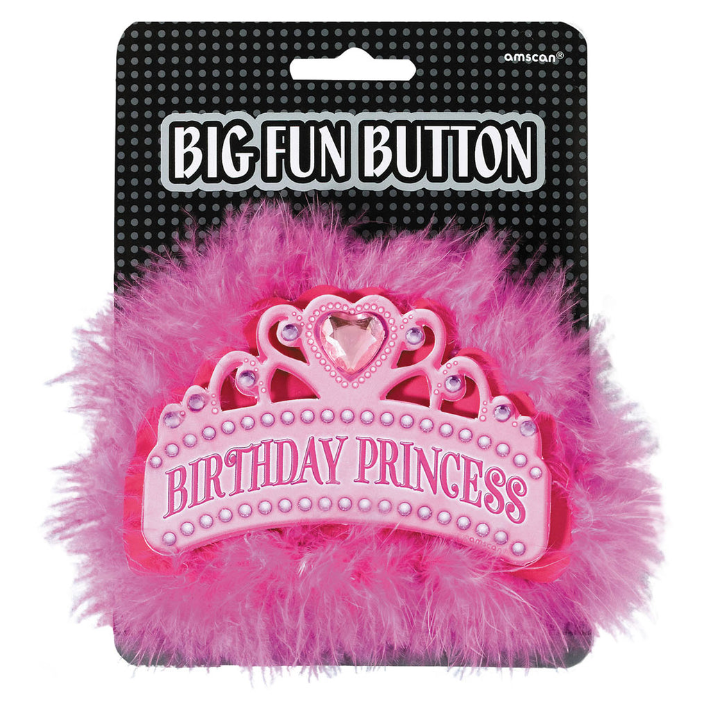 Birthday Princess Pink Button
