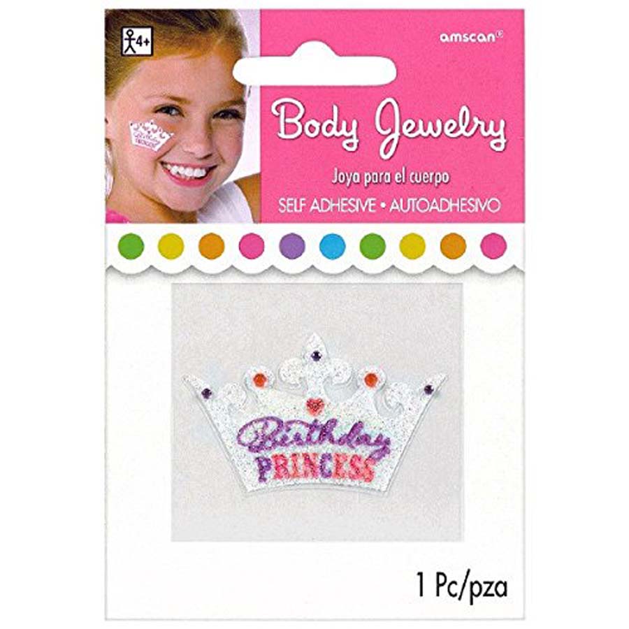 Birthday Princess Childs Body Jewelry