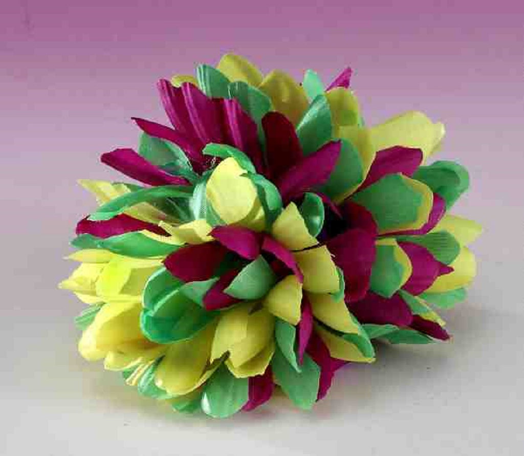 Mardi Gras Flower Hair Clip
