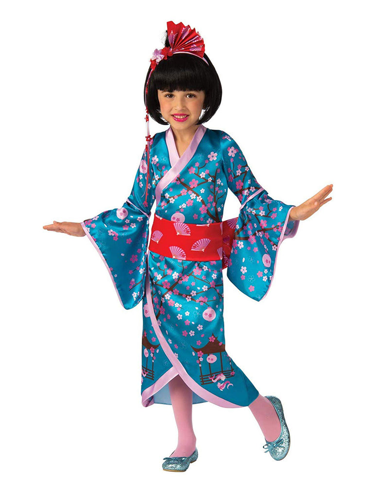 Cherry Blossom Princess Girls Child Geisha Costume