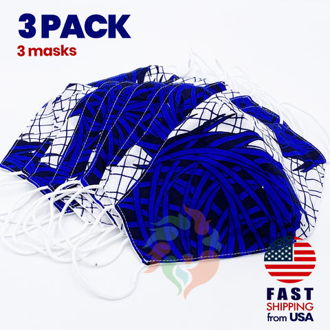 [10 BAG] African Print Cotton Wax Face Mask-M004