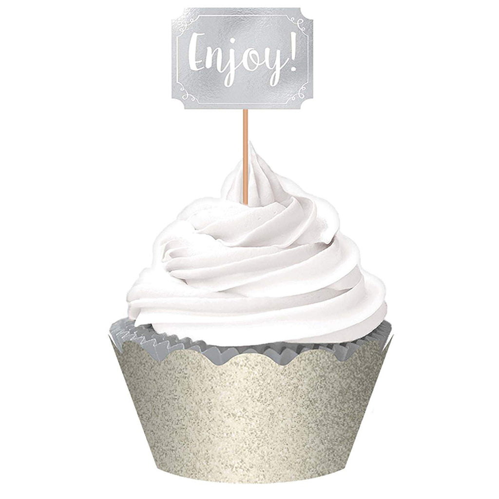 Silver Cup Cake Party Glitter Kit