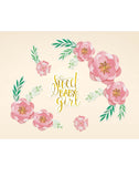 Floral Baby Shower Backdrop Wall Cutouts