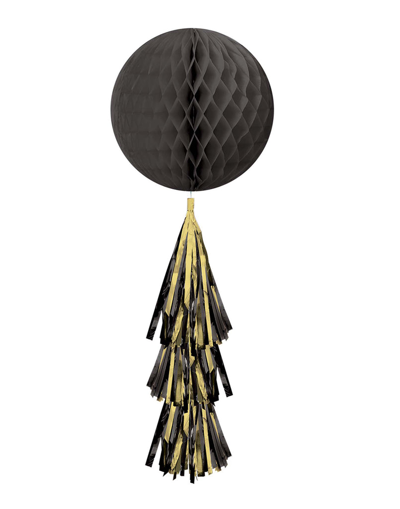 Hanging Honeycomb With Black Tail Party Decorations