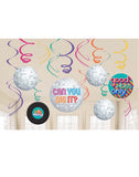 Good Vibes Disco Party Swirl Hanging Decorations