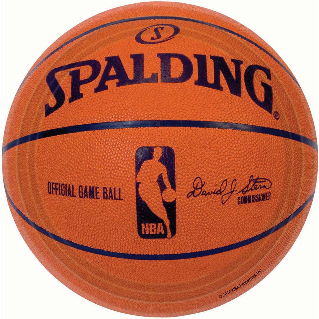 Spalding Basketball Party 9 Inch Round Plates
