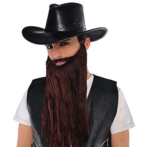 Black Adult Chinless Beard & Moustache Set