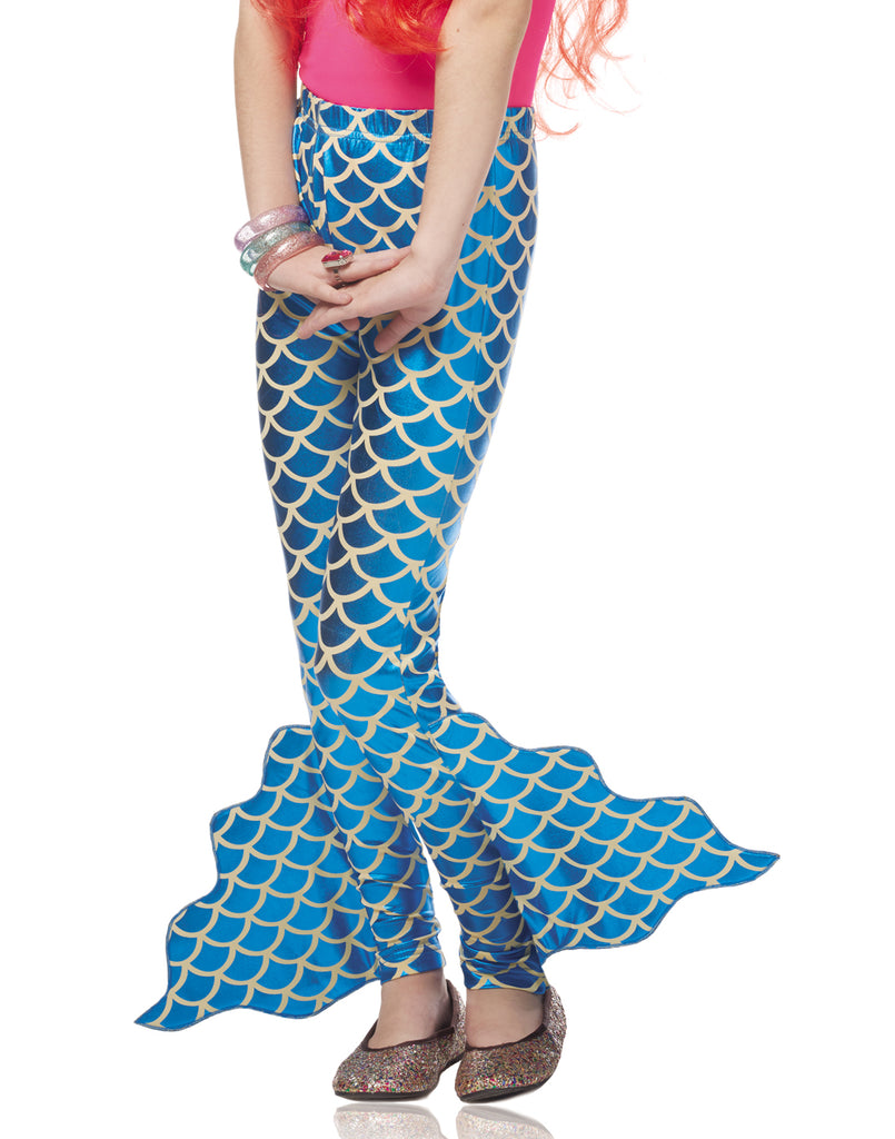 Mermaid Pants Blue Fin Child Leggings