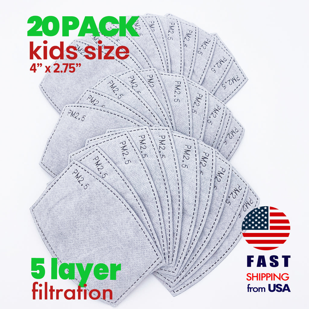 [20 PACK] PM2.5 Activated Carbon Filters