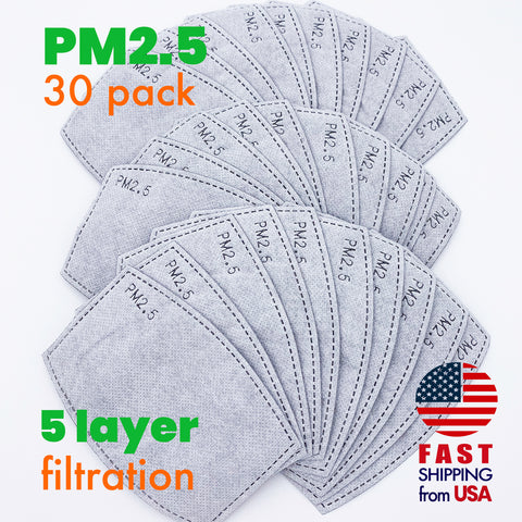 [3 PACK] Blue Cotton 3 Layer Mask with Valve + 2 Filters