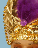 Gold Sultan Turban With Attached Beads