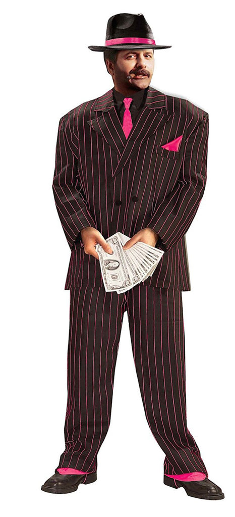 Jazzy Pink Gangster Adult Costume Suit