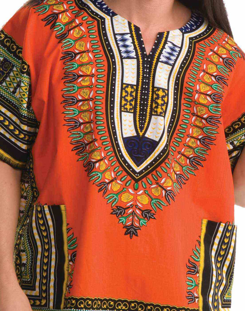 Orange Dashiki Shirt