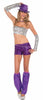 Purple Sequin Adult Mini Shorts