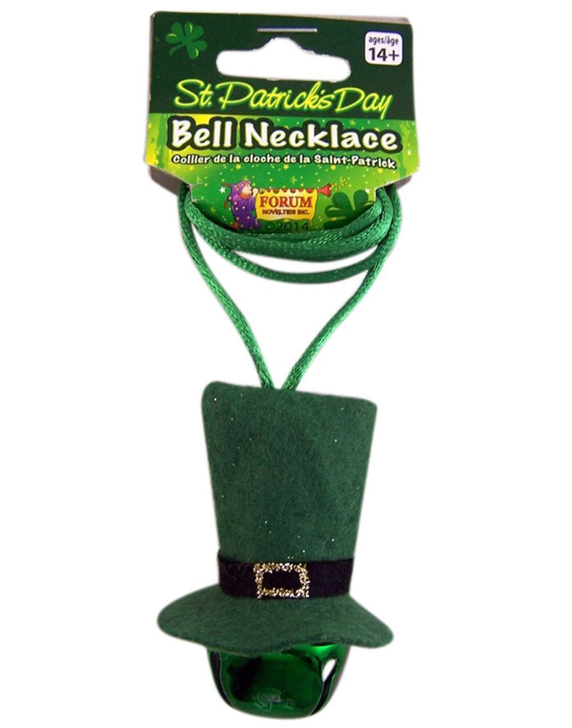 St Patricks Day Leprechaun Hat With Green Bell Necklace