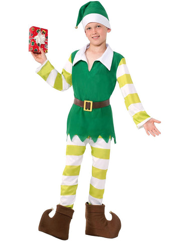 Santa Helper Christmas Red & White Elf Stockings Tight- Child