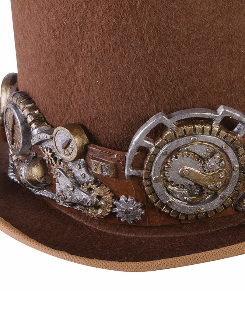 Steampunk Hat With Plastic Gear Band