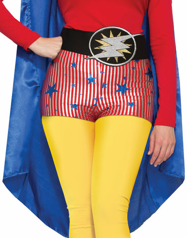 Hero Adult Costume Superhero Gold Shorts
