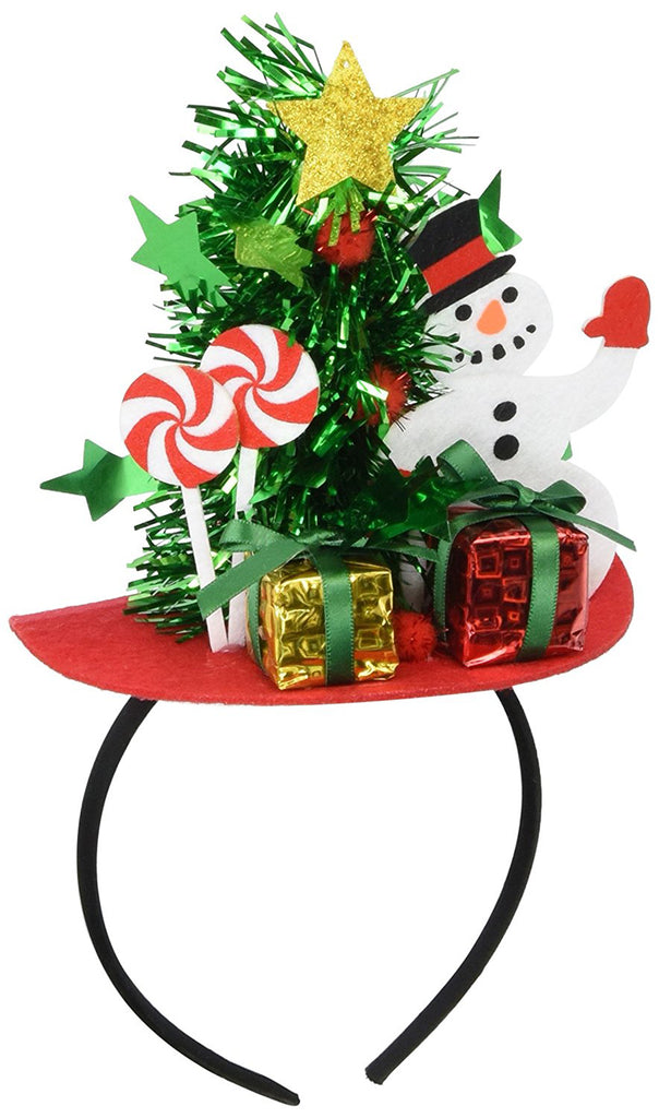 Mini Christmas Tree Adult Headband Hat Accessory