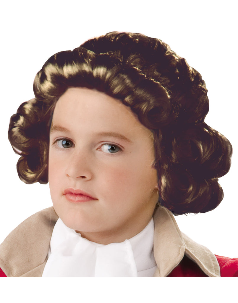 Colonial Boy Brown Childs Wig