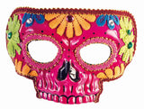 Day Of The Dead Pink Adult Mask
