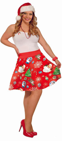 Red Cheer Womens Adult Cheerleader Costume Skirt