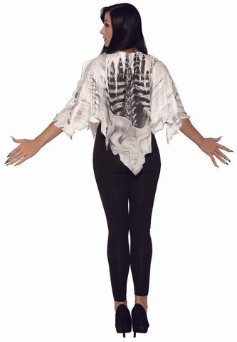 Glitter Skeleton Womens Poncho