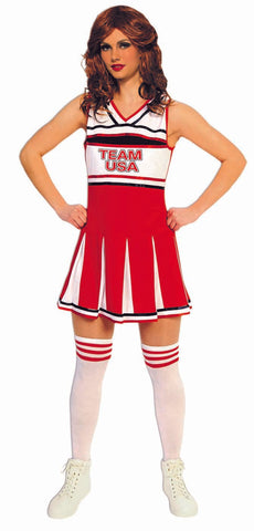 Red Cheer Womens Adult Cheerleader Costume