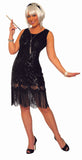 Black Fringe Womens Flapper Costume