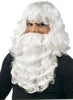 Santa White Adult Costume Wig And Beard