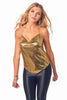 Disco Gold Womens Adult Costume Top