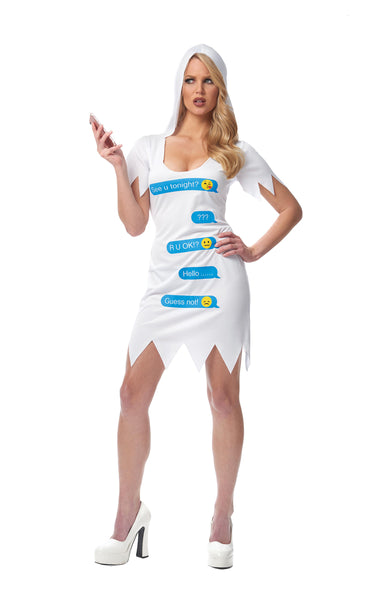 Ghosted Adult Funny Texts Costume