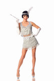 Razzle Dazzle Adult Silver 20s Flapper Costume