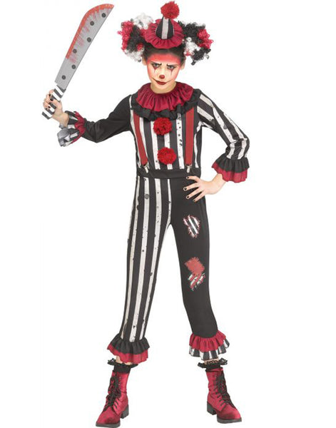Big Top Terror Girls Evil Clown Costume