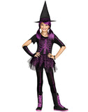 Skeleton Witch Girls Gothic Halloween Costume