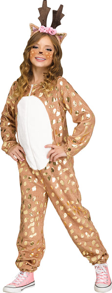 Deer Girls Jumpsuit Costume