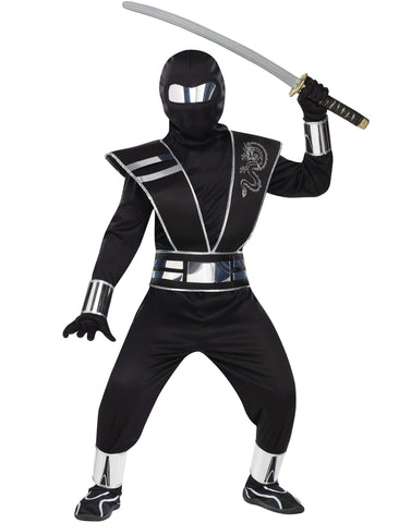 Black Demon Ninja Boys Halloween Costume