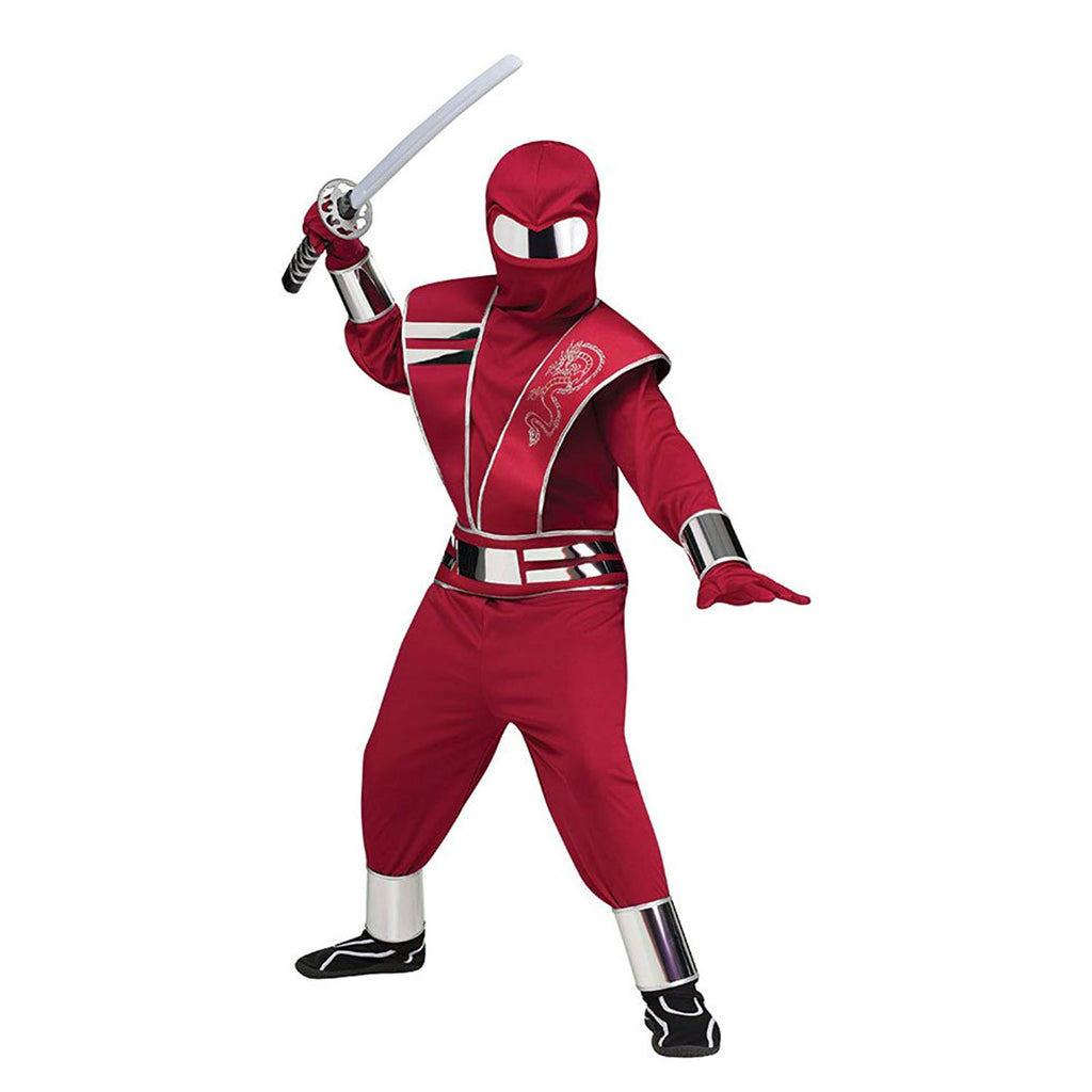 Red Mirror Ninja Boys Child Costume