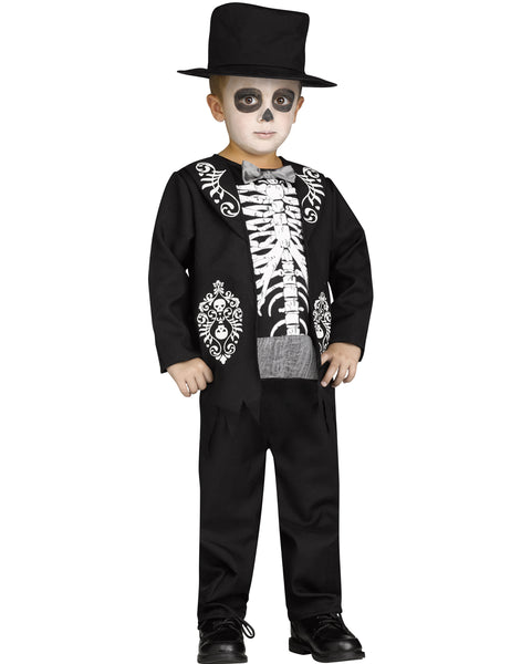 Skeleton King Toddlers Day Of The Dead Halloween Costume