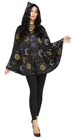 Velvet Sorceress Womens Witch Hooded Poncho