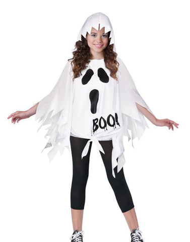 Skeleton Adult Costume White Poncho