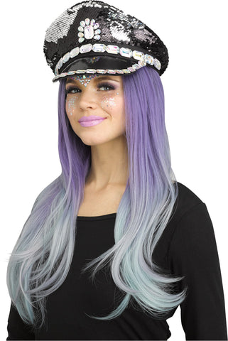 Disco Silver Officer Adult Hat