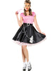 50's Sweetheart Womens Grease Black Poodle Skirt Halloween Costume-M