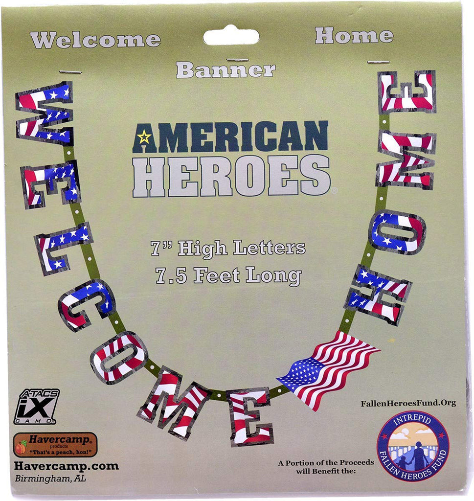 American Heros Military Camo Welcome Home Banner