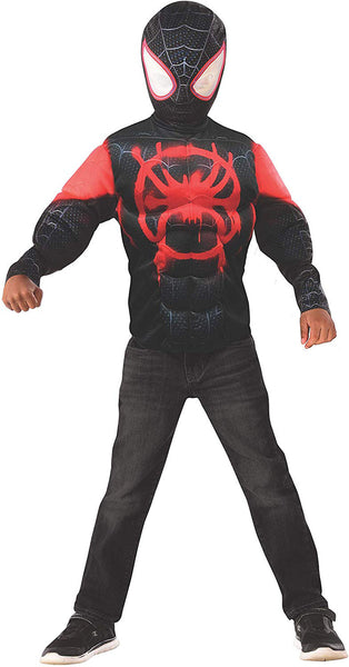 Miles Morales Boys Spider Man Costume Top Set