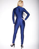 Navy Blue Mock Neck Long Sleeve Unitard Dancewear Bodysuit Costume-Reg and Plus Size